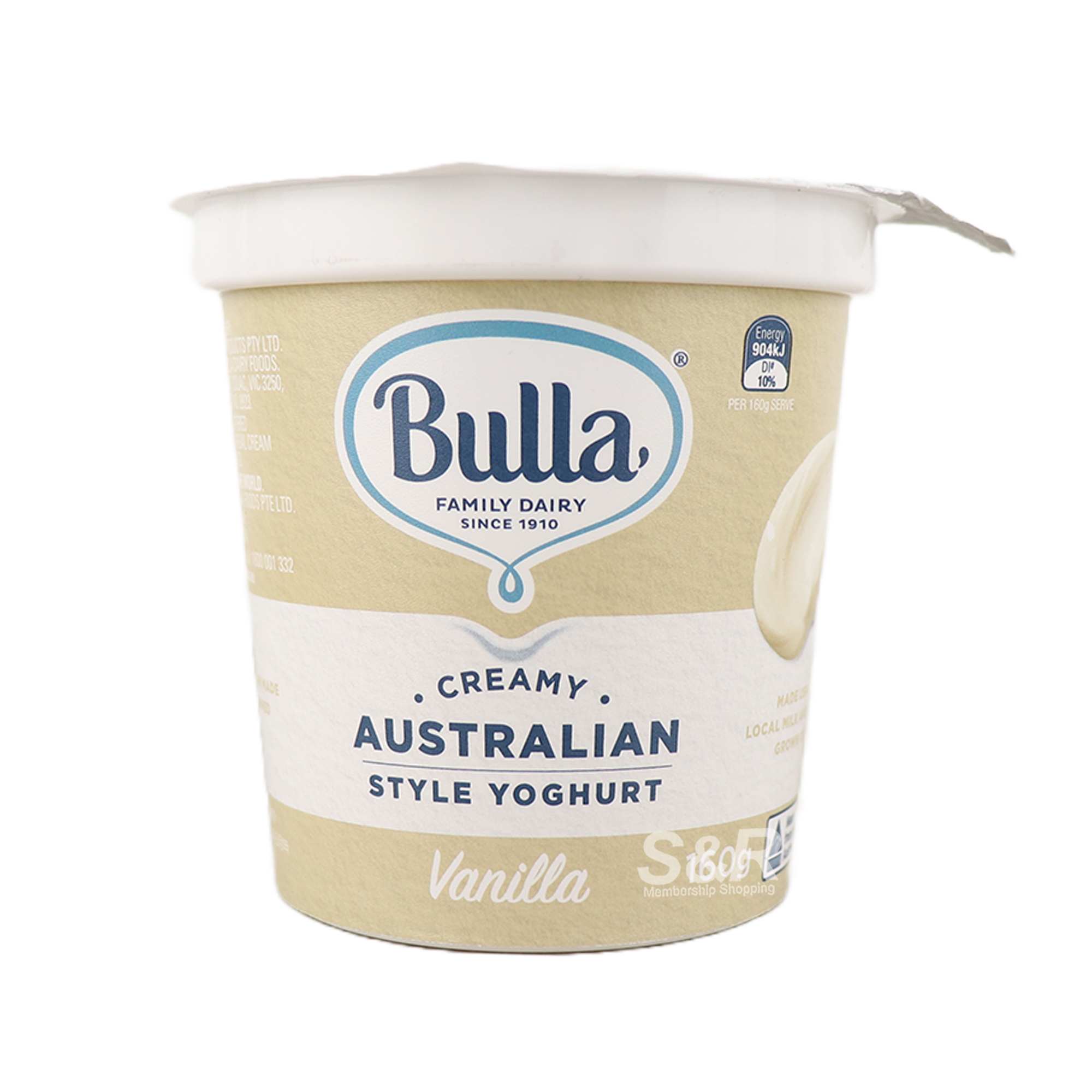 Bulla Creamy Australian Style Yoghurt Vanilla 160g Bulla Creamy Australian Style Yoghurt Vanilla 160g